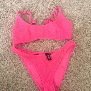 Triangl Swimwear Pink Bikini Size small top medium bottom